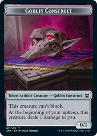 Goblin Construct // Illusion Double-Sided Token [Zendikar Rising Tokens] | Good Games Modbury