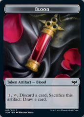Blood // Chandra, Dressed to Kill Emblem Double-Sided Token [Innistrad: Crimson Vow Tokens] | Good Games Modbury