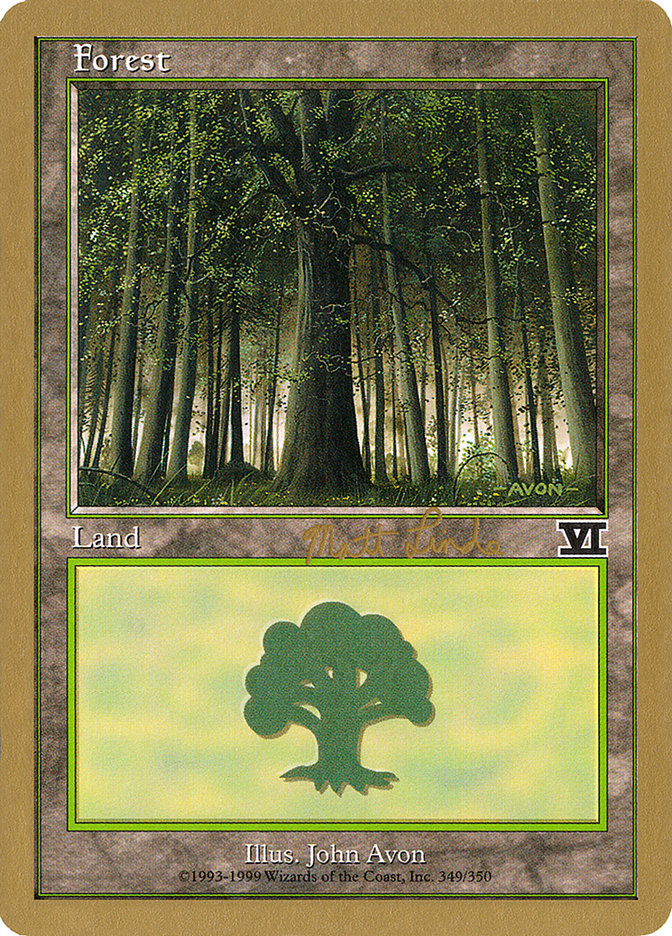 Forest (ml349) (Matt Linde) [World Championship Decks 1999] | Good Games Modbury