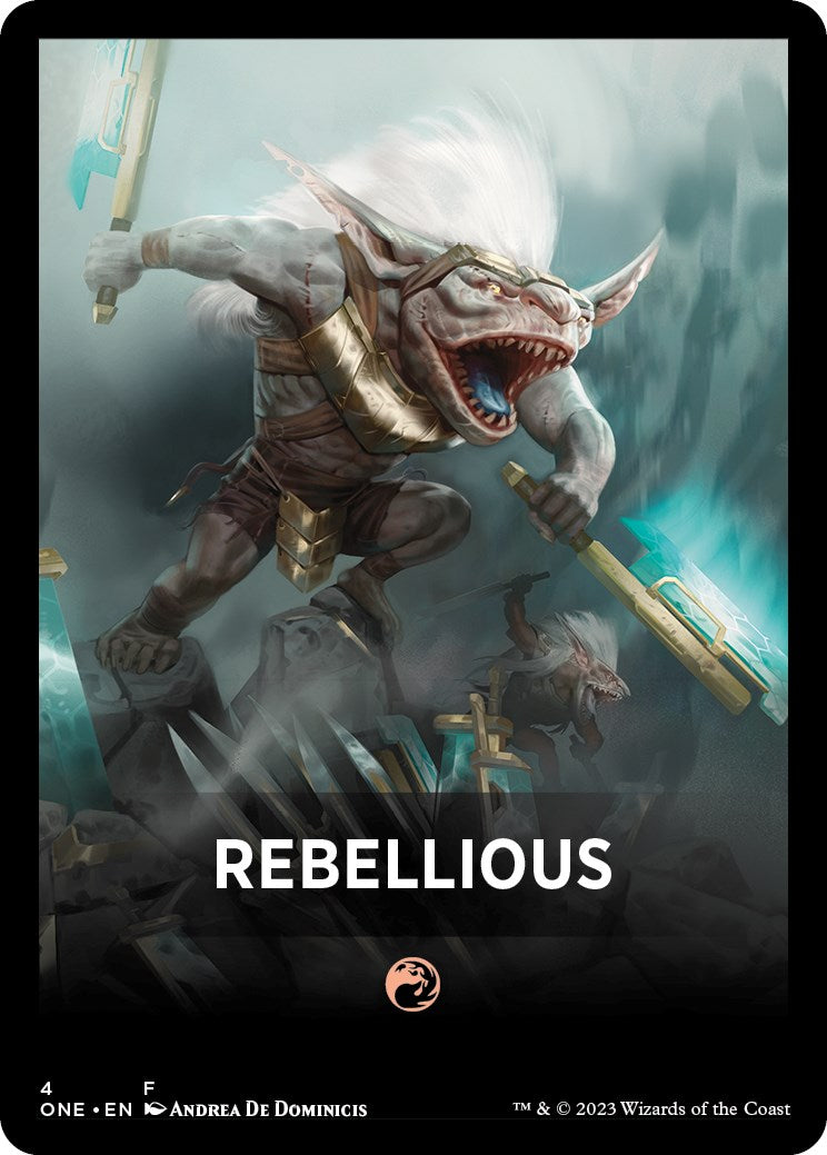 Rebellious Theme Card [Phyrexia: All Will Be One Tokens] | Good Games Modbury