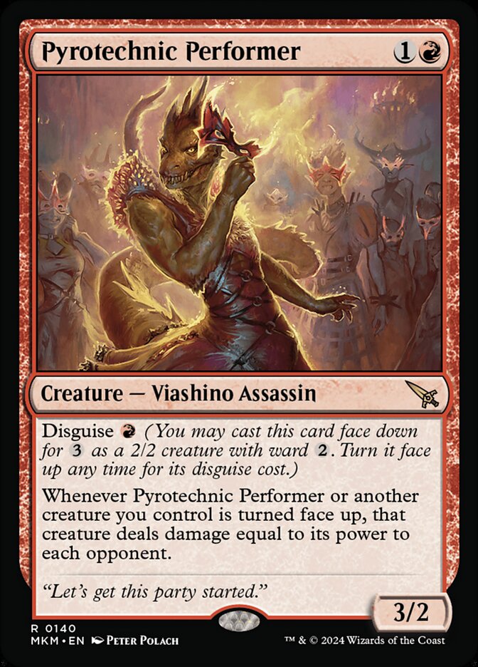 Pyrotechnic Performer 140/286 (Murders at Karlov Manor)  - Foil | Good Games Modbury