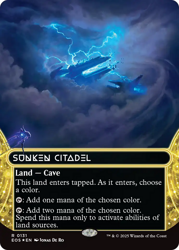 Sunken Citadel (0131) (Borderless) (Galaxy Foil) [Edge of Eternities: Stellar Sights] | Good Games Modbury