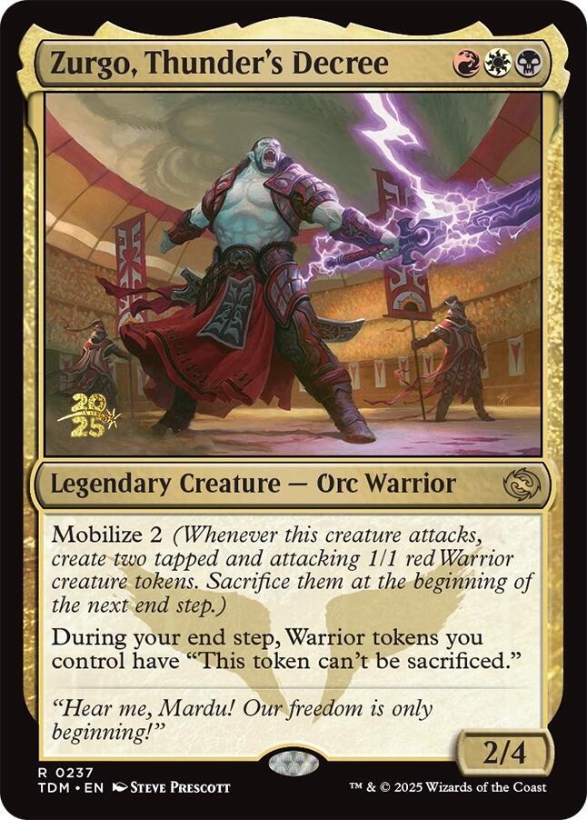 Zurgo Thunder's Decree 237 (Prerelease Cards)  - Foil | Good Games Modbury