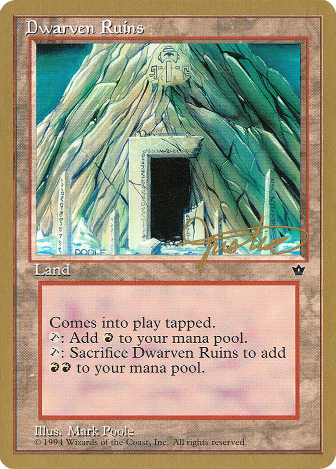 Dwarven Ruins (Mark Justice) [Pro Tour Collector Set] | Good Games Modbury