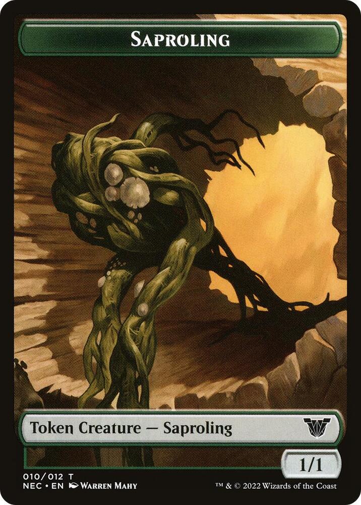 Saproling // Spirit Double Sided Token 10 // 2 (Commander: Kamigawa: Neon Dynasty)  | Good Games Modbury