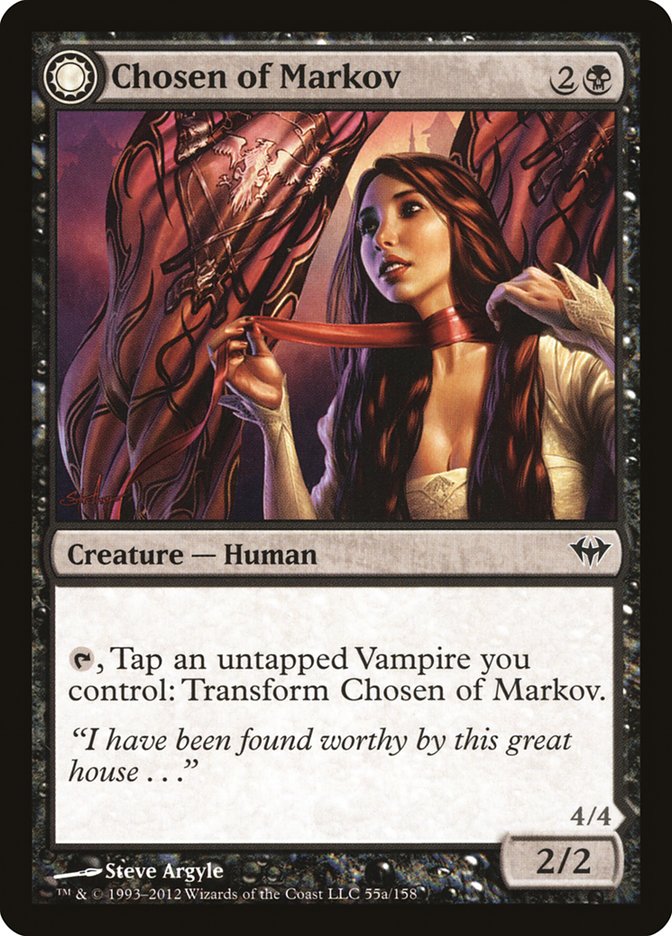 Chosen of Markov // Markov's Servant 55/158 (Dark Ascension)  - Foil | Good Games Modbury