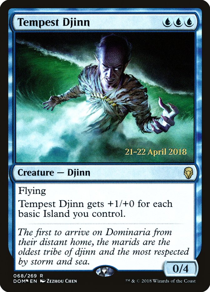 Tempest Djinn [Dominaria Prerelease Promos] | Good Games Modbury