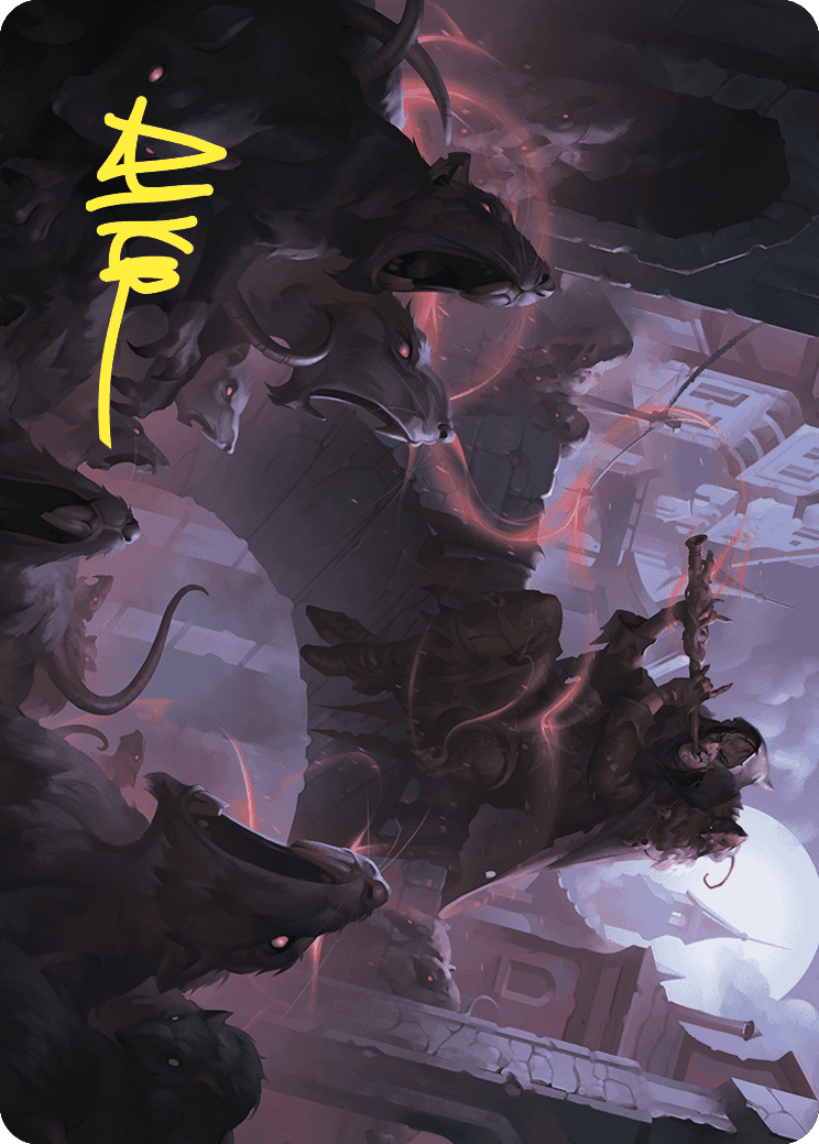 Gnawing Crescendo Art Card (Gold-Stamped Signature) [Wilds of Eldraine Art Series] | Good Games Modbury