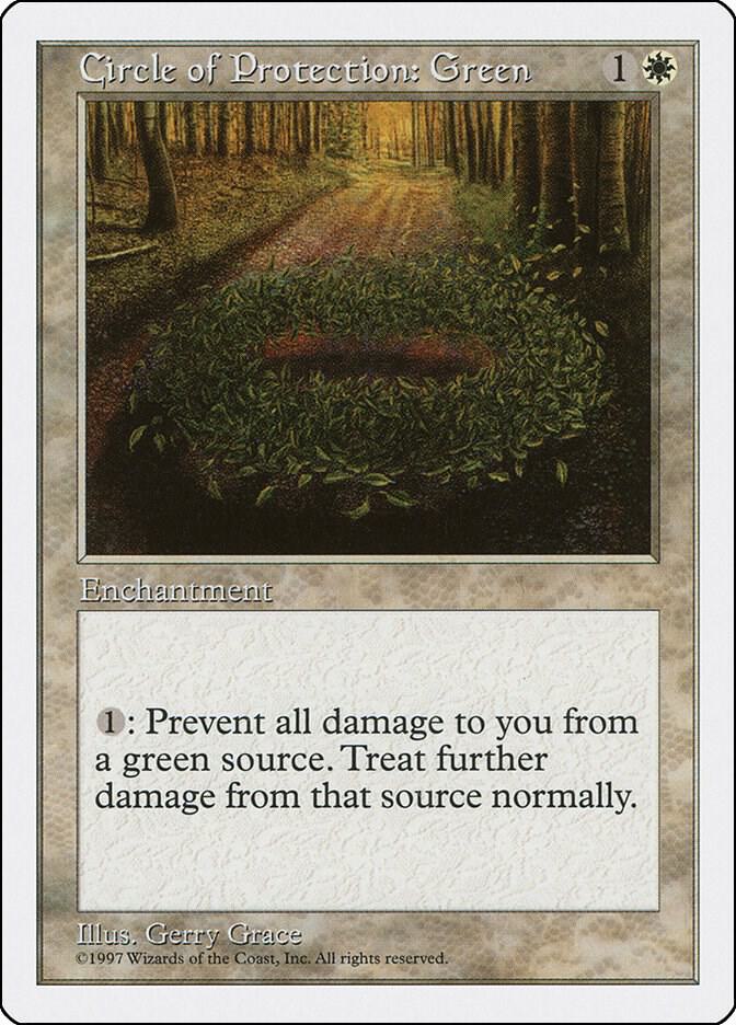 Circle of Protection: Green 19/455 (Fifth Edition)  | Good Games Modbury
