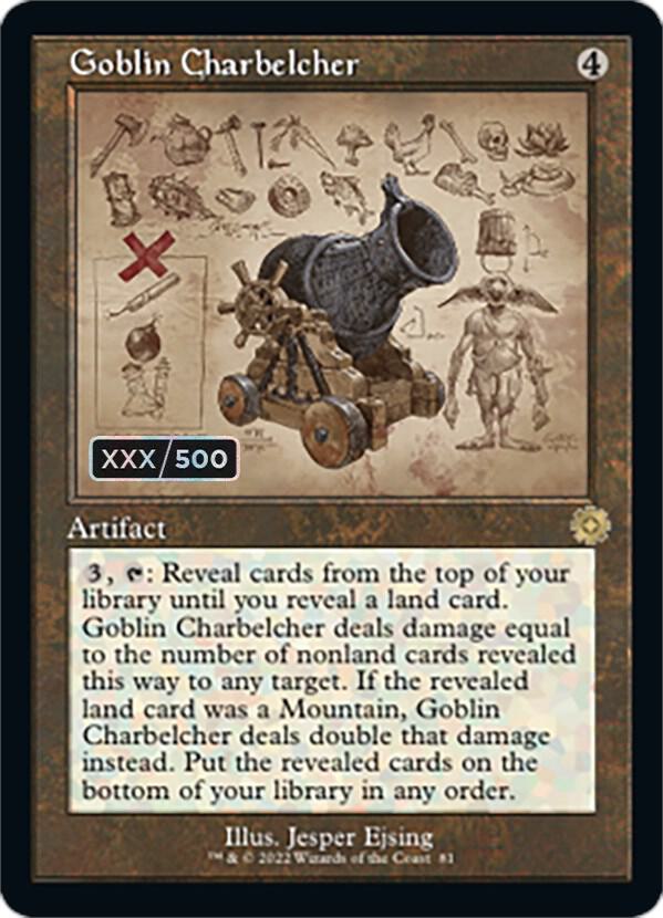 Goblin Charbelcher Schematic Serial Numbered 81z/63 (The Brothers' War: Retro Frame Artifacts)  - Foil | Good Games Modbury