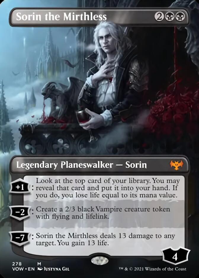 Sorin the Mirthless (Borderless) [Innistrad: Crimson Vow] | Good Games Modbury