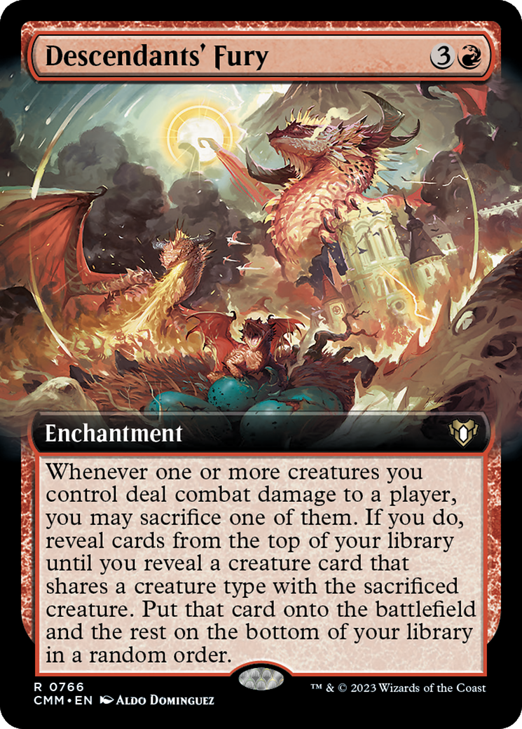 Descendants' Fury (Extended Art) [Commander Masters] | Good Games Modbury