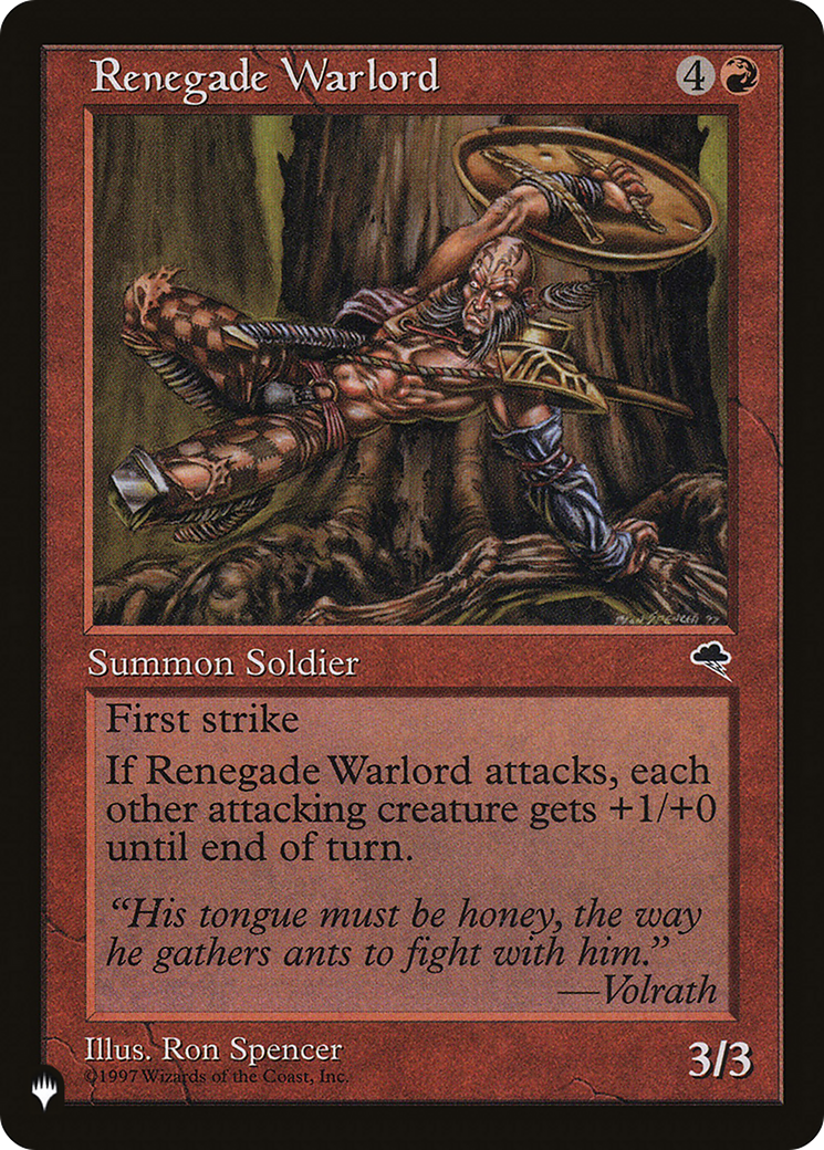 Renegade Warlord [The List Reprints] | Good Games Modbury