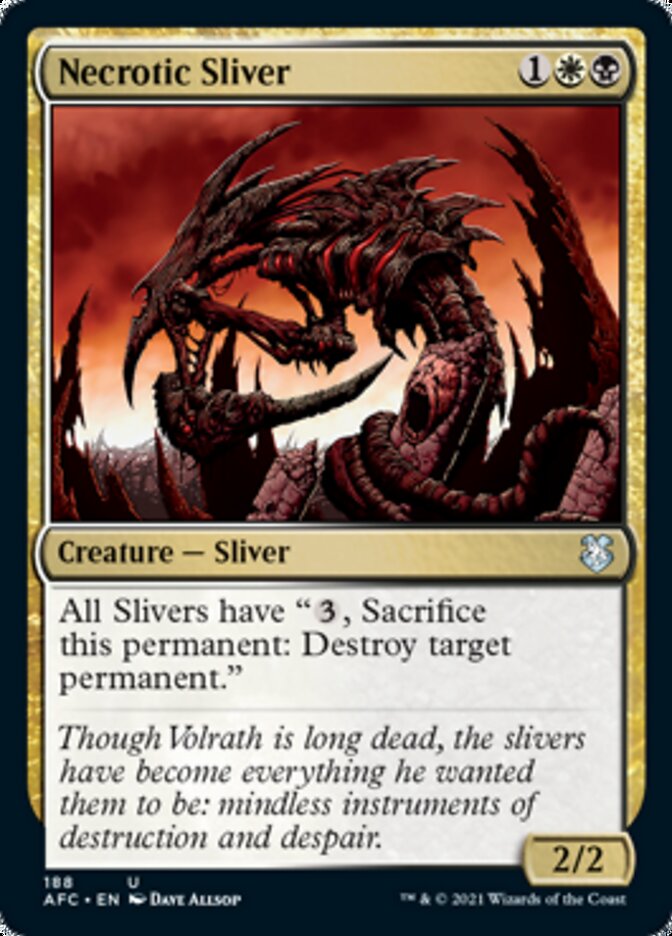 Necrotic Sliver [Dungeons & Dragons: Adventures in the Forgotten Realms Commander] | Good Games Modbury