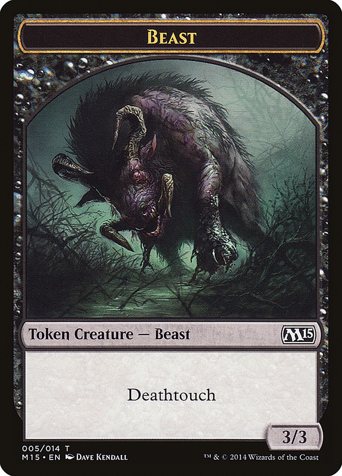 Beast Token (005/014) [Magic 2015 Tokens] | Good Games Modbury