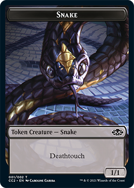 Snake // Zombie Double-Sided Token [Commander Collection: Black Tokens] | Good Games Modbury