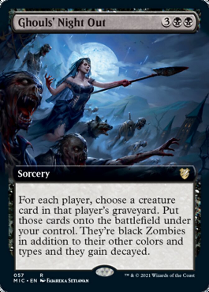Ghouls' Night Out (Extended Art) [Innistrad: Midnight Hunt Commander] | Good Games Modbury