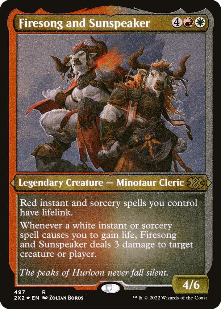 Firesong and Sunspeaker Foil Etched 497 (Double Masters 2022)  - Foil | Good Games Modbury