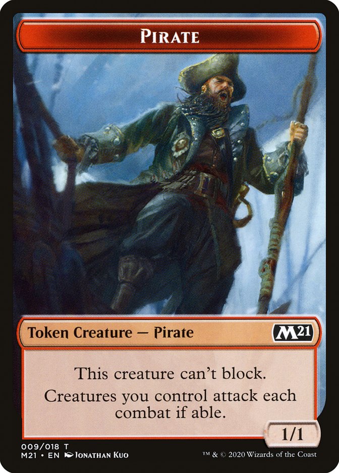 Cat (011) // Pirate Double-Sided Token [Core Set 2021 Tokens] | Good Games Modbury
