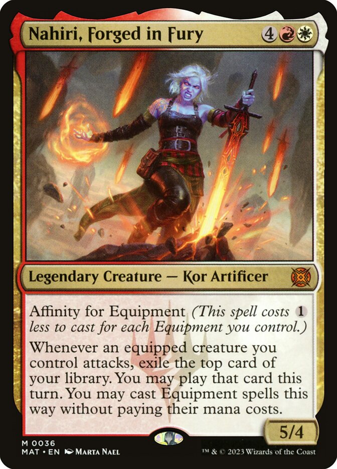 Nahiri, Forged in Fury 36 (March of the Machine: The Aftermath)  - Foil | Good Games Modbury