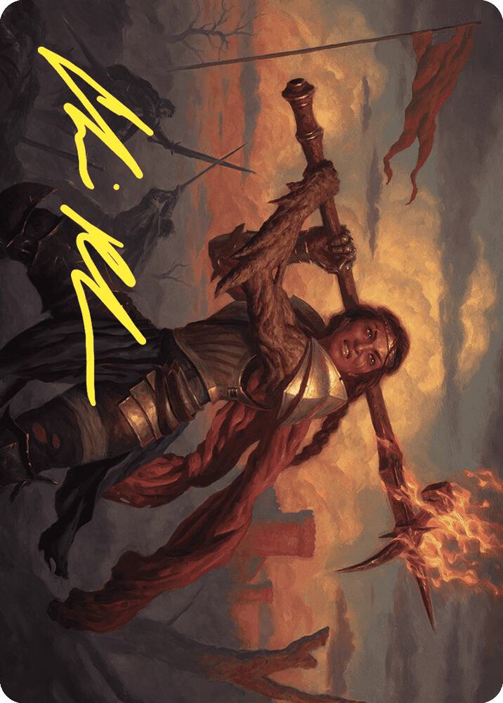 Imodane the Pyrohammer Art Card Gold Stamped Signature 18 (Art Series: Wilds of Eldraine)  | Good Games Modbury