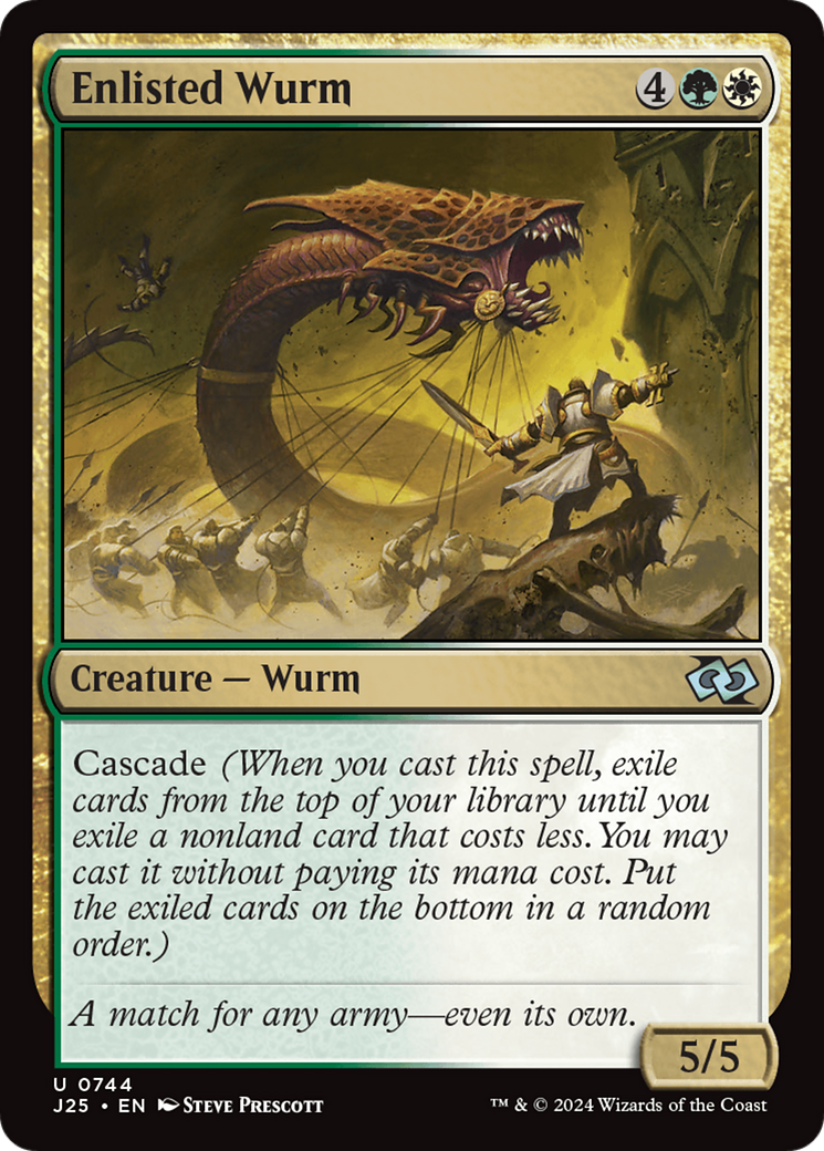Enlisted Wurm [Foundations Jumpstart] | Good Games Modbury