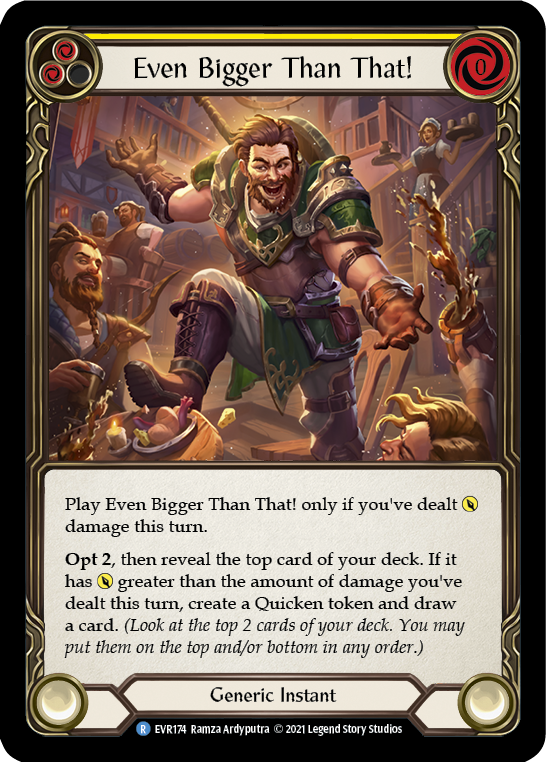 Even Bigger Than That! (Yellow) [EVR174] (Everfest)  1st Edition Rainbow Foil | Good Games Modbury