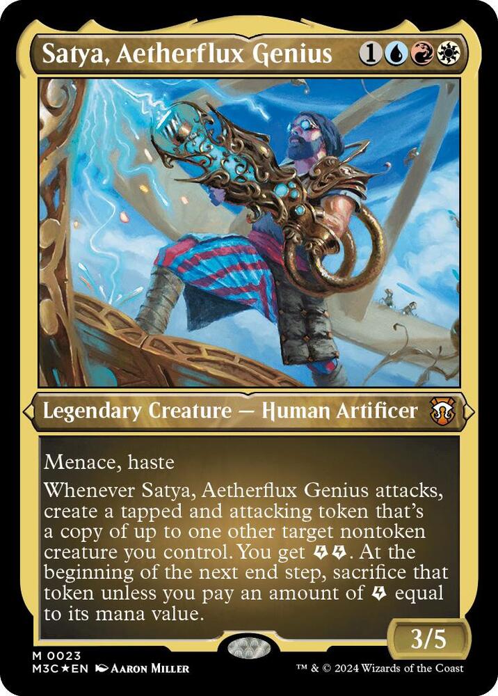 Satya, Aetherflux Genius 23/411 (Commander: Modern Horizons 3)  - Etched Foil | Good Games Modbury