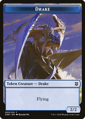 Construct // Drake Double-Sided Token [Zendikar Rising Tokens] | Good Games Modbury