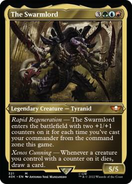 The Swarmlord [Display Commander Thick Stock] 321 (Universes Beyond: Warhammer 40,000)  - Thick Stock Etched Foil | Good Games Modbury