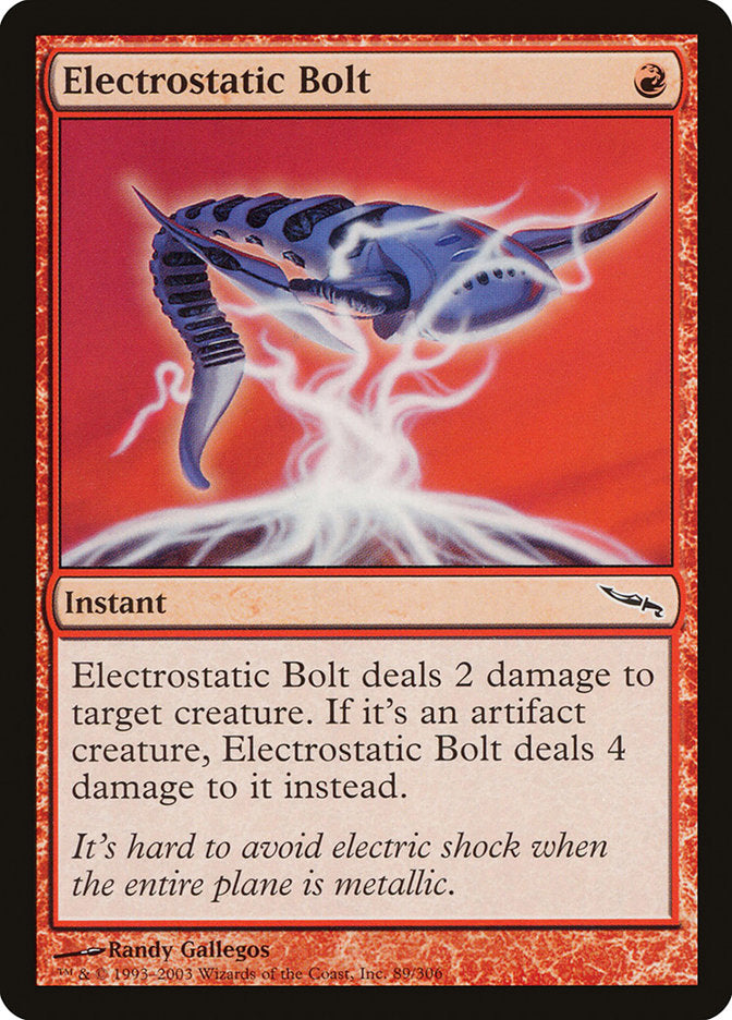 Electrostatic Bolt 89/306 (Mirrodin)  - Foil | Good Games Modbury