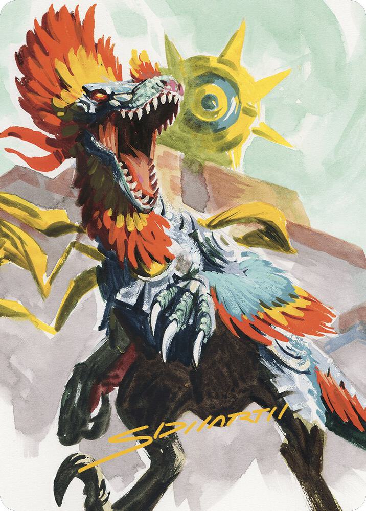 Pantlaza Sun Favored Art Card Gold Stamped Signature 75 (Art Series: The Lost Caverns of Ixalan)  | Good Games Modbury