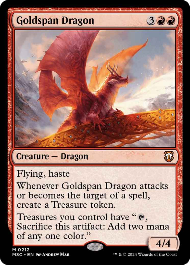 Goldspan Dragon (Ripple Foil) [Modern Horizons 3 Commander] | Good Games Modbury