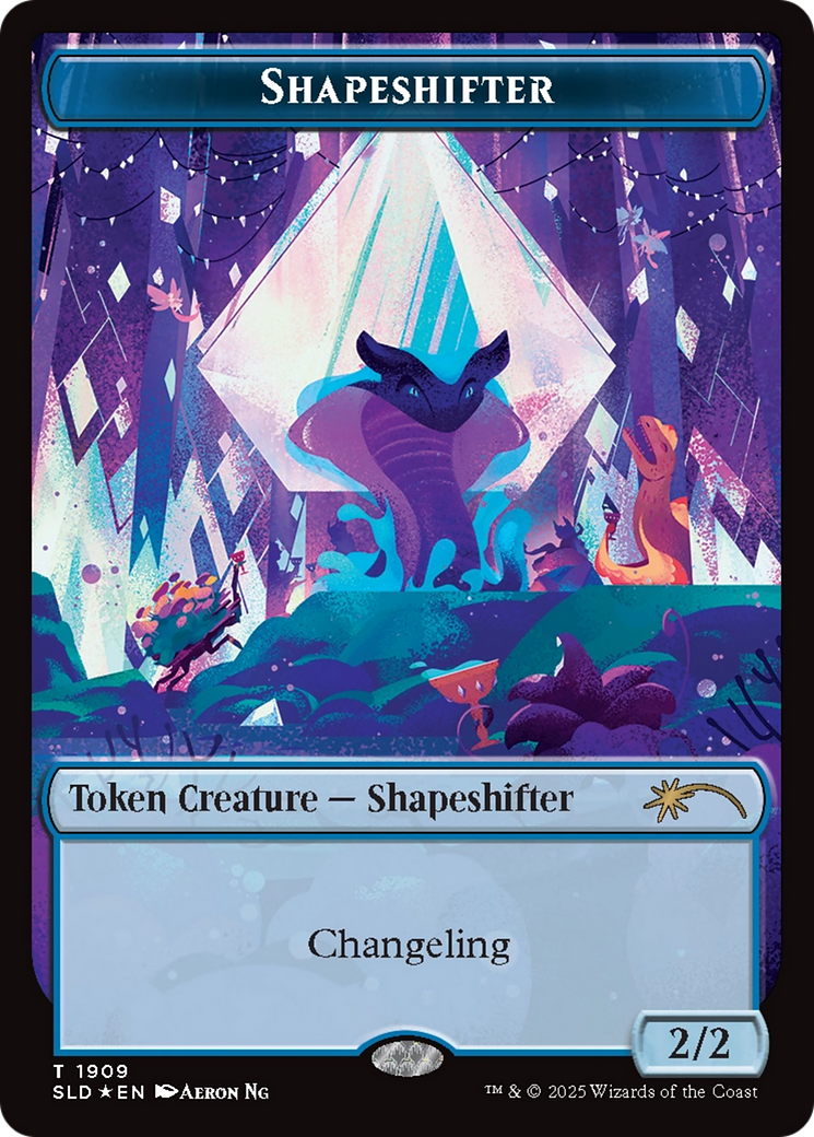 Shapeshifter Token (1909) (Double Rainbow Foil) [Secret Lair Drop Series] | Good Games Modbury