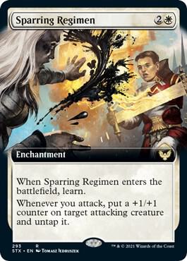 Sparring Regimen Extended Art 293/275 (Strixhaven: School of Mages)  | Good Games Modbury