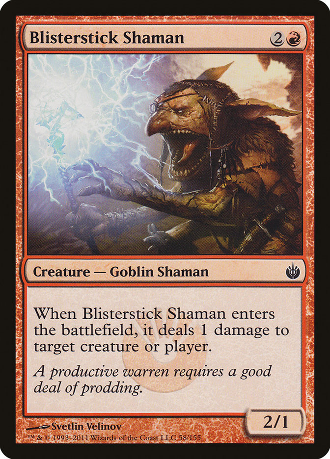 Blisterstick Shaman 58/155 (Mirrodin Besieged)  - Foil | Good Games Modbury