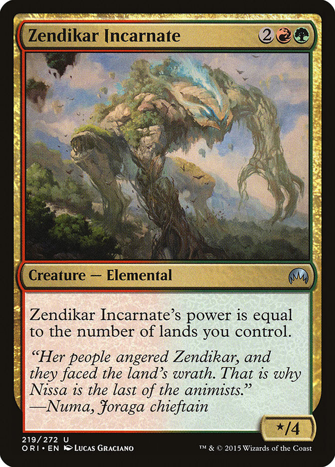 Zendikar Incarnate [Magic Origins] | Good Games Modbury