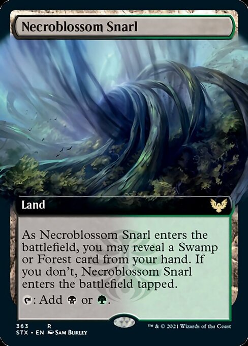 Necroblossom Snarl (Extended Art) [Strixhaven: School of Mages] | Good Games Modbury