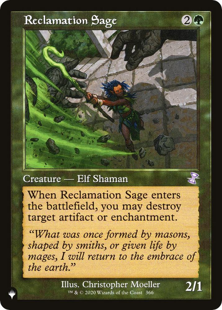 Reclamation Sage 366/289 (The List Reprints)  | Good Games Modbury