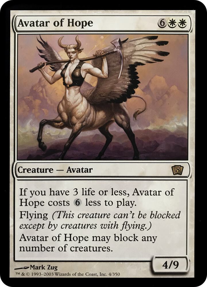 Avatar of Hope 8th Edition 4 (Oversize Cards)  | Good Games Modbury