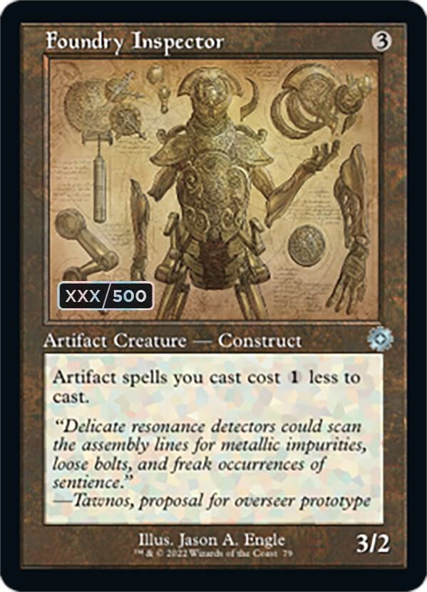 Foundry Inspector Schematic Serial Numbered 79z/63 (The Brothers' War: Retro Frame Artifacts)  - Foil | Good Games Modbury