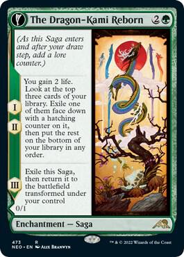 The Dragon-Kami Reborn // Dragon-Kami's Egg 473/302 (Kamigawa: Neon Dynasty)  - Extended Art | Good Games Modbury