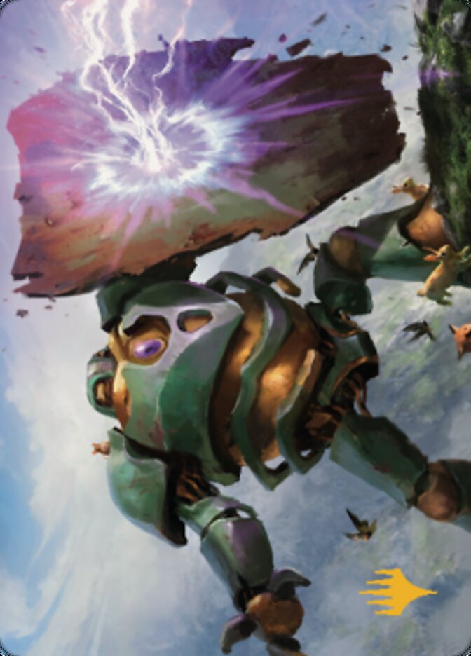 Walking Bulwark Art Card (Gold-Stamped Signature) [Dominaria United Art Series] | Good Games Modbury