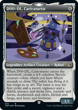 D00 DL Caricaturist Showcase Galaxy Foil 525/244 (Unfinity)  - Foil | Good Games Modbury
