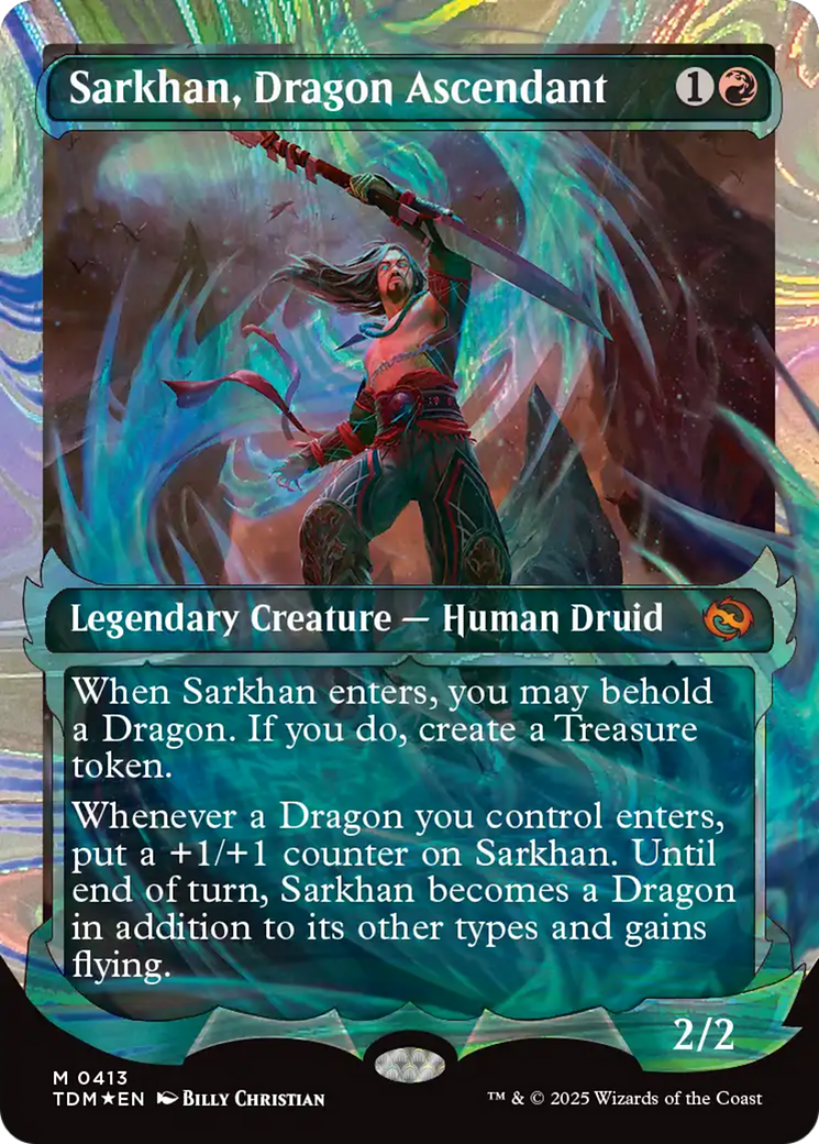 Sarkhan, Dragon Ascendant (0413) (Showcase) (Halo Foil) [Tarkir: Dragonstorm] | Good Games Modbury
