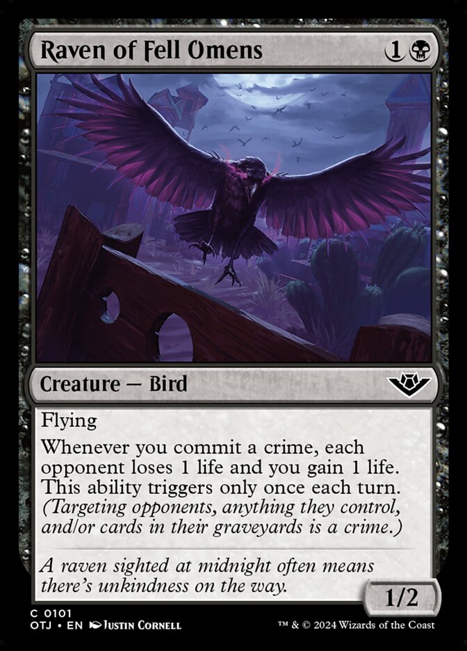 Raven of Fell Omens 101/286 (Outlaws of Thunder Junction)  | Good Games Modbury