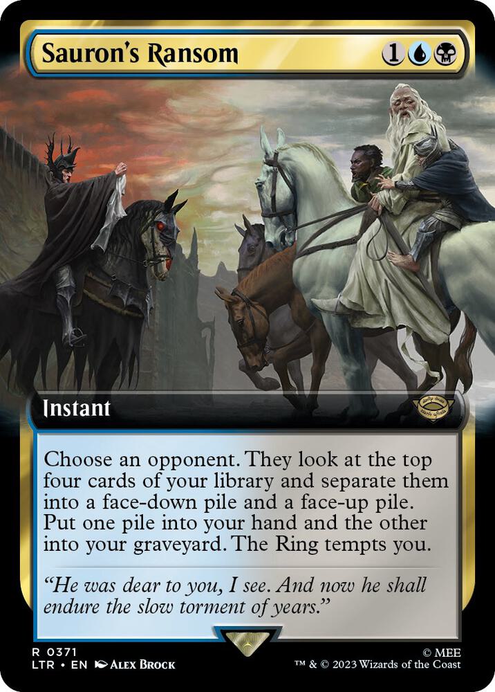 Sauron's Ransom 371/281 (Universes Beyond: The Lord of the Rings: Tales of Middle-earth)  - Extended Art | Good Games Modbury