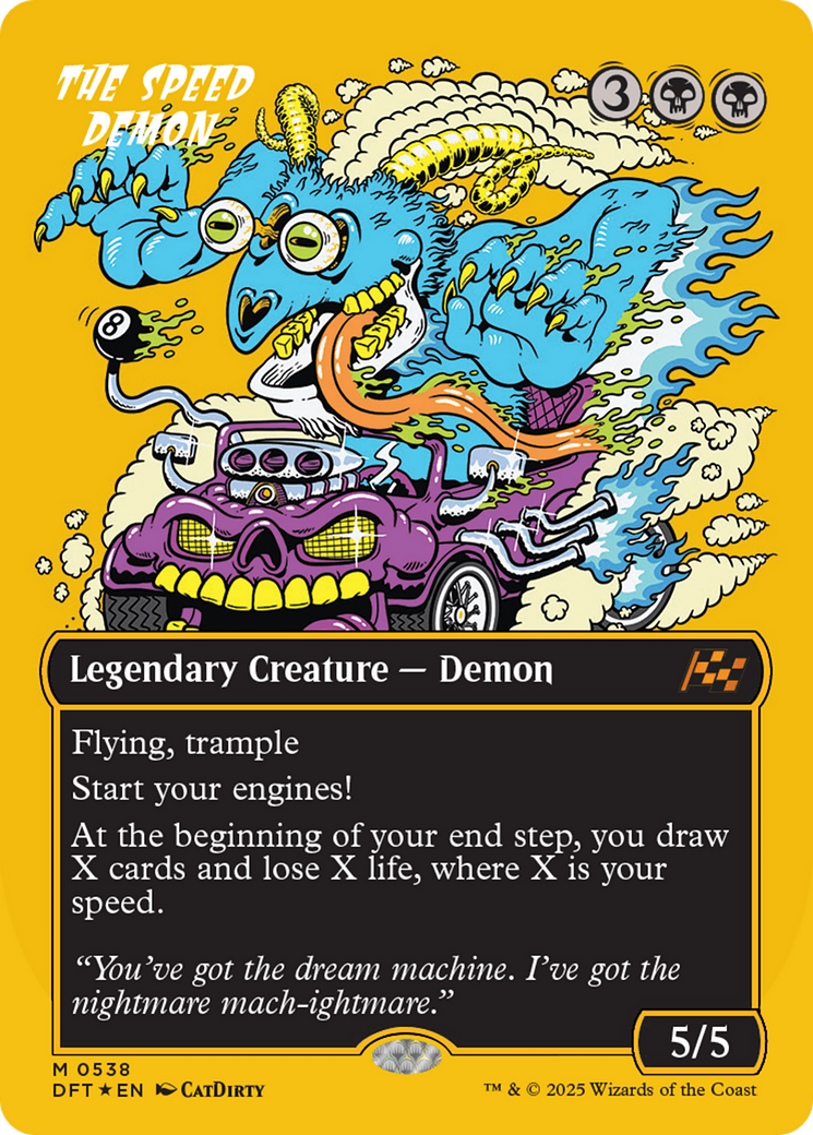 The Speed Demon (Borderless) (First-Place Foil) [Aetherdrift] | Good Games Modbury