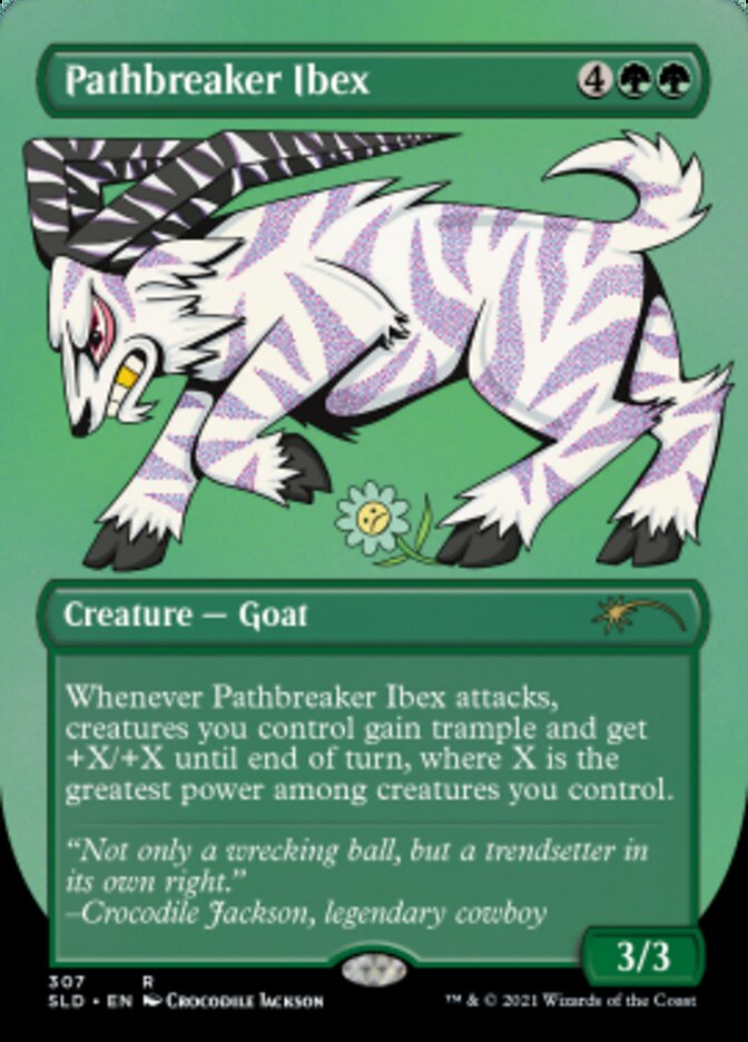 Pathbreaker Ibex (Borderless) (Foil Etched) [Secret Lair Drop Series] | Good Games Modbury