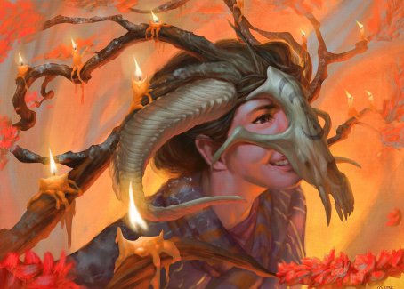 Hedgewitch's Mask Art Card [Innistrad: Midnight Hunt Art Series] | Good Games Modbury